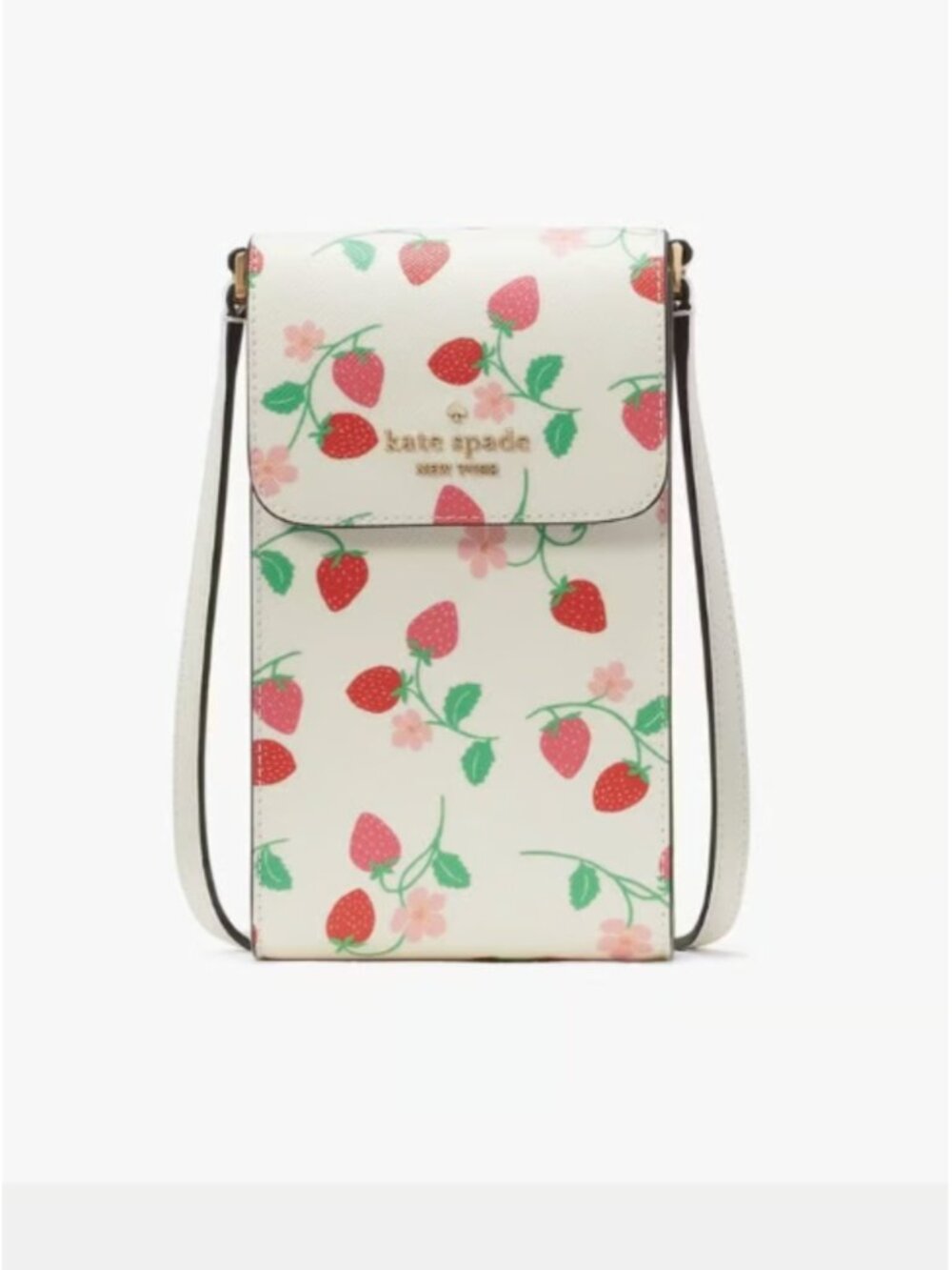 Kate Spade Strawberry Vine North South Phone Crossbody NWT